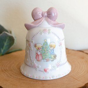 Precious Moments Christmas bell 1997 Enesco, Children with Christmas tree.